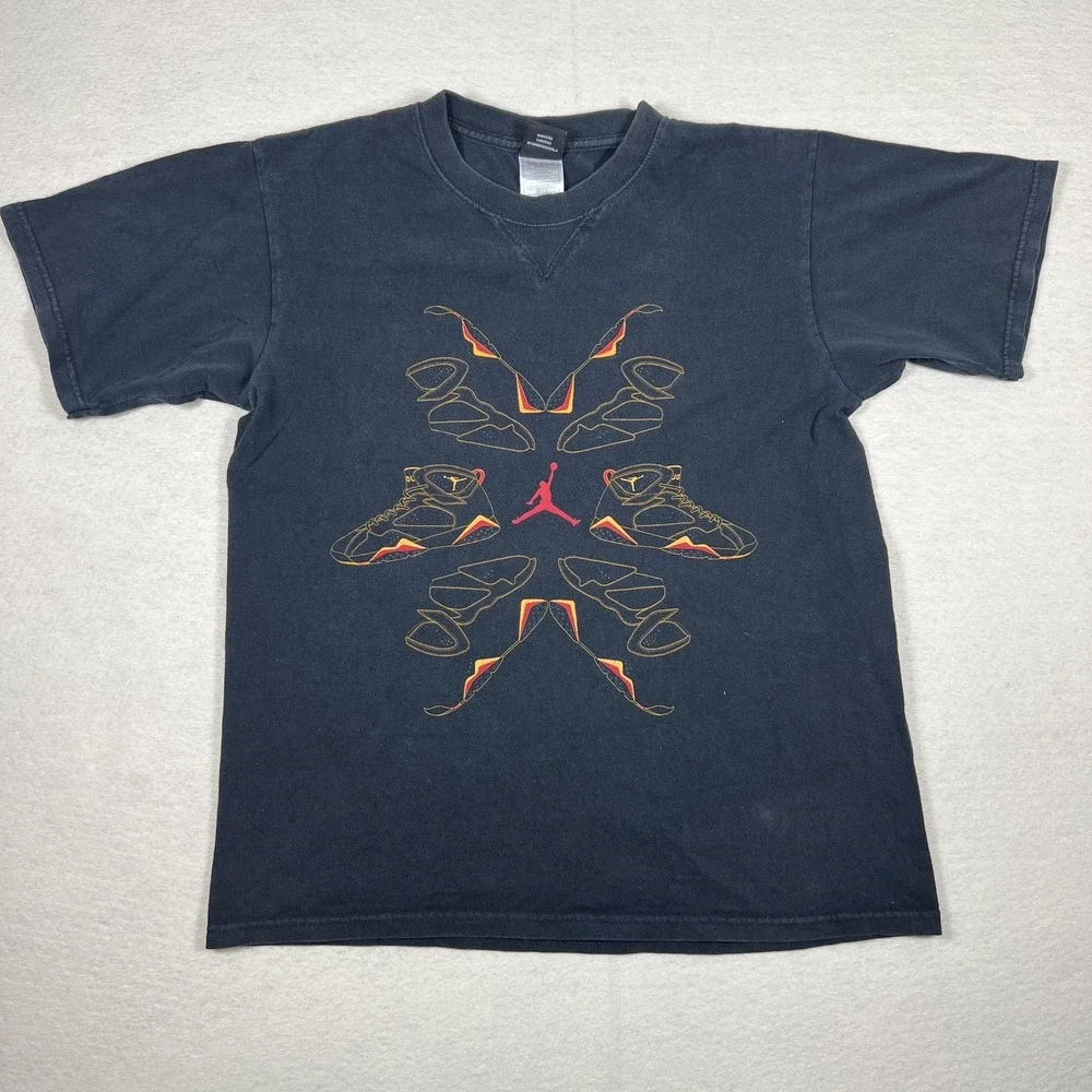 Jordan Shirt Mens Small Black Air Jordan‎ 7 Retro Sneaker Graphic Tee Jumpman